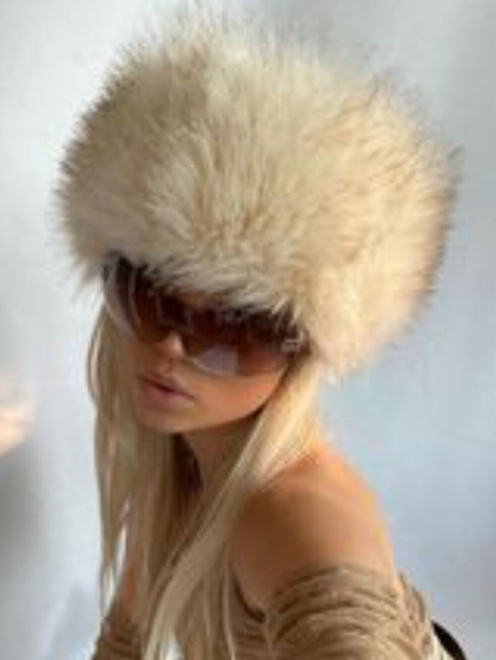 Real Coyote Fur Russian Winter Helmet Hat